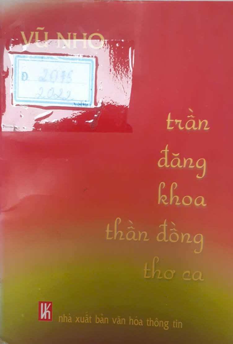 📘 5. Trần Đăng Khoa – Thần đồng thơ ca – Vũ Nho